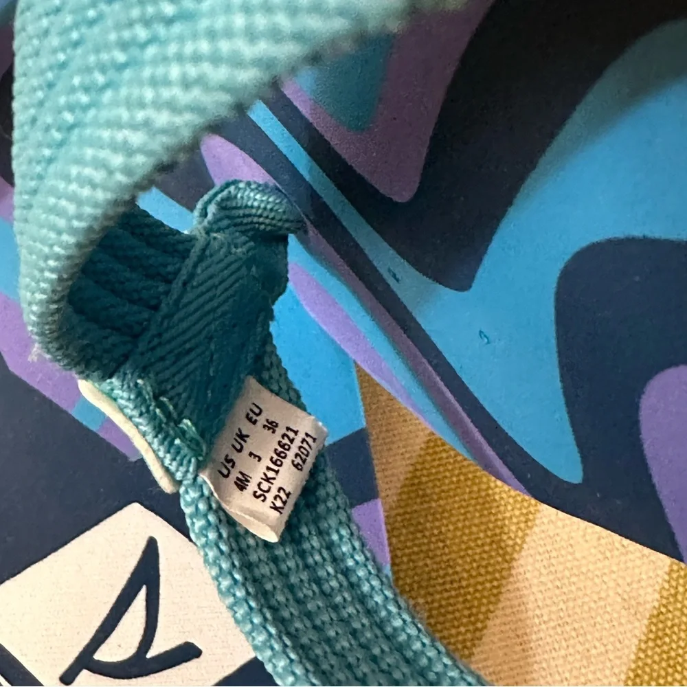 Girls Flip Flops SPERRY Calypso Turquoise & Purple Flats